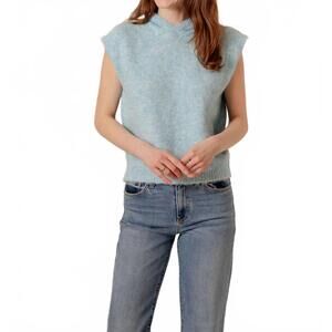 NEW ELAN heidi hooded sweater in blue